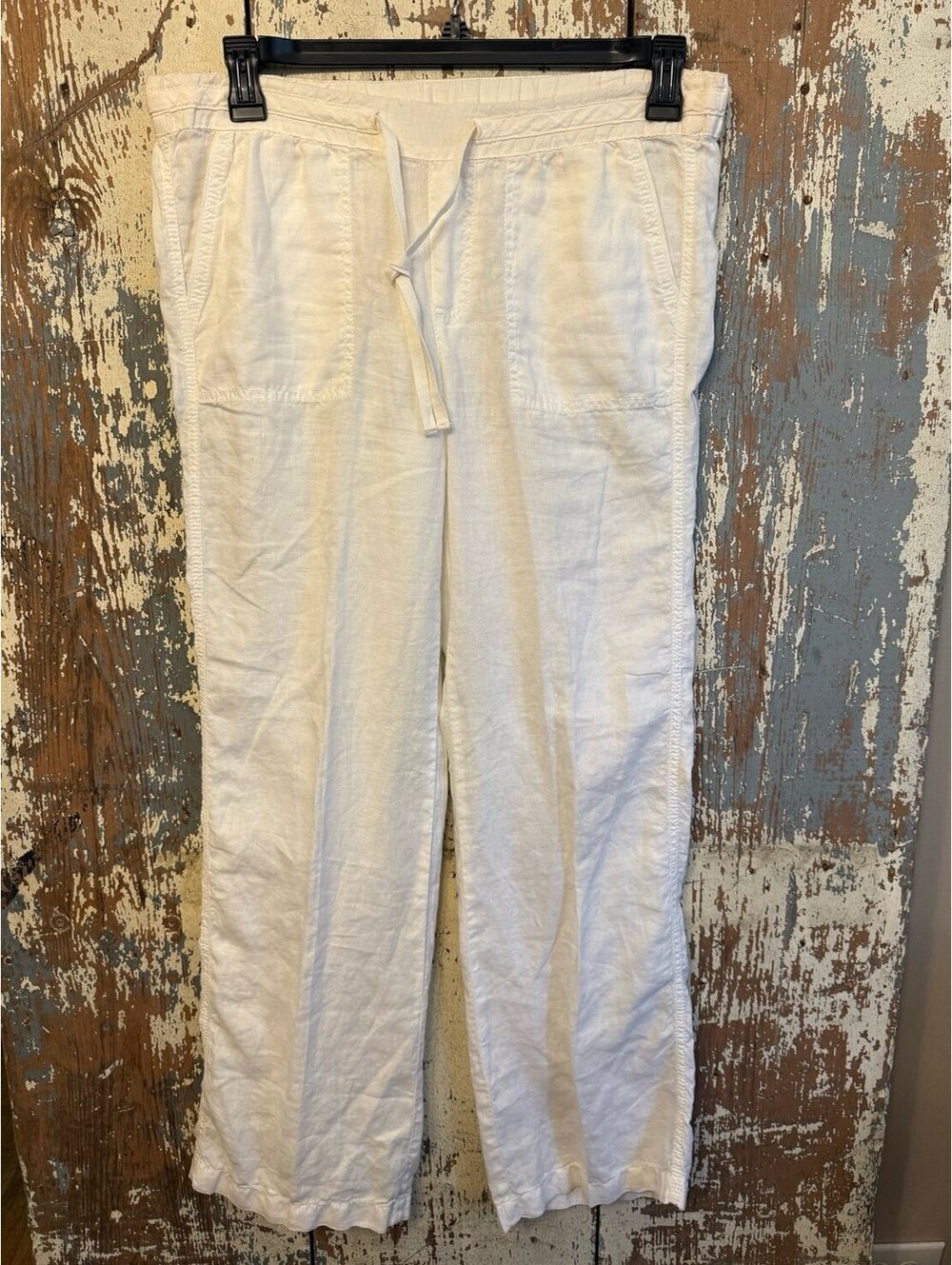Caslon Easy Wide Leg Linen Pants, white, Women's size XS